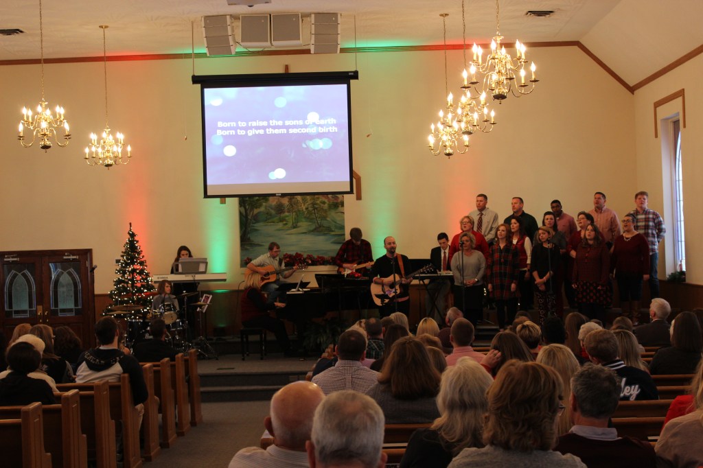 reflections from Christmas&nbsp;Lights